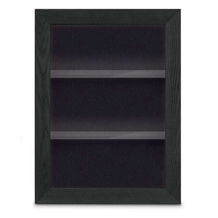 United Visual Products Outdoor Enclosed Combo Board, 42"x32", Black Frame/Grey & Apricot UVCB4232ODB-GREY-APRICOT